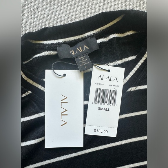 ALALA Breeze Stripped Sweatshirt Shirt New - Picture 6 of 7